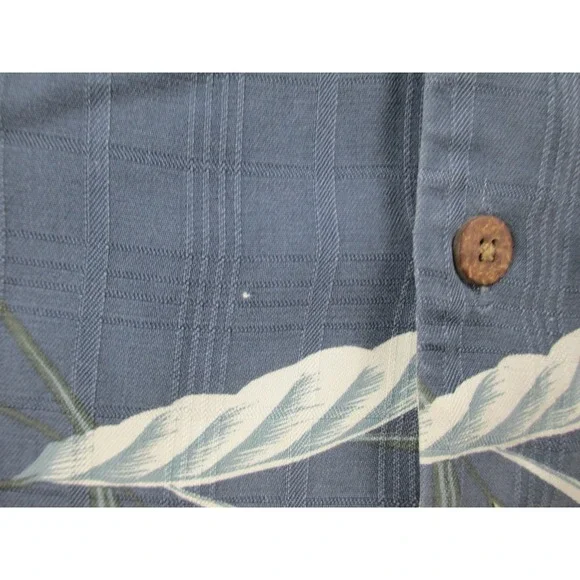 Tommy Bahama Shirt Mens Large Blue Floral Silk Button Up Casual * - Picture 4 of 11